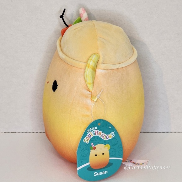 SUSAN 🍹 Mai Tai Summer Ombré Drink Original Squishmallow By Kellytoy NWT - Picture 4 of 8